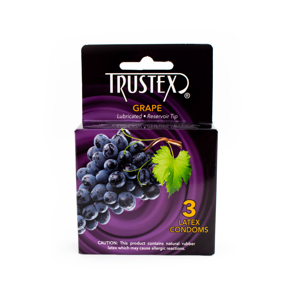 Trustex Flavored Lubricated Condoms 3 Pack Grape-0