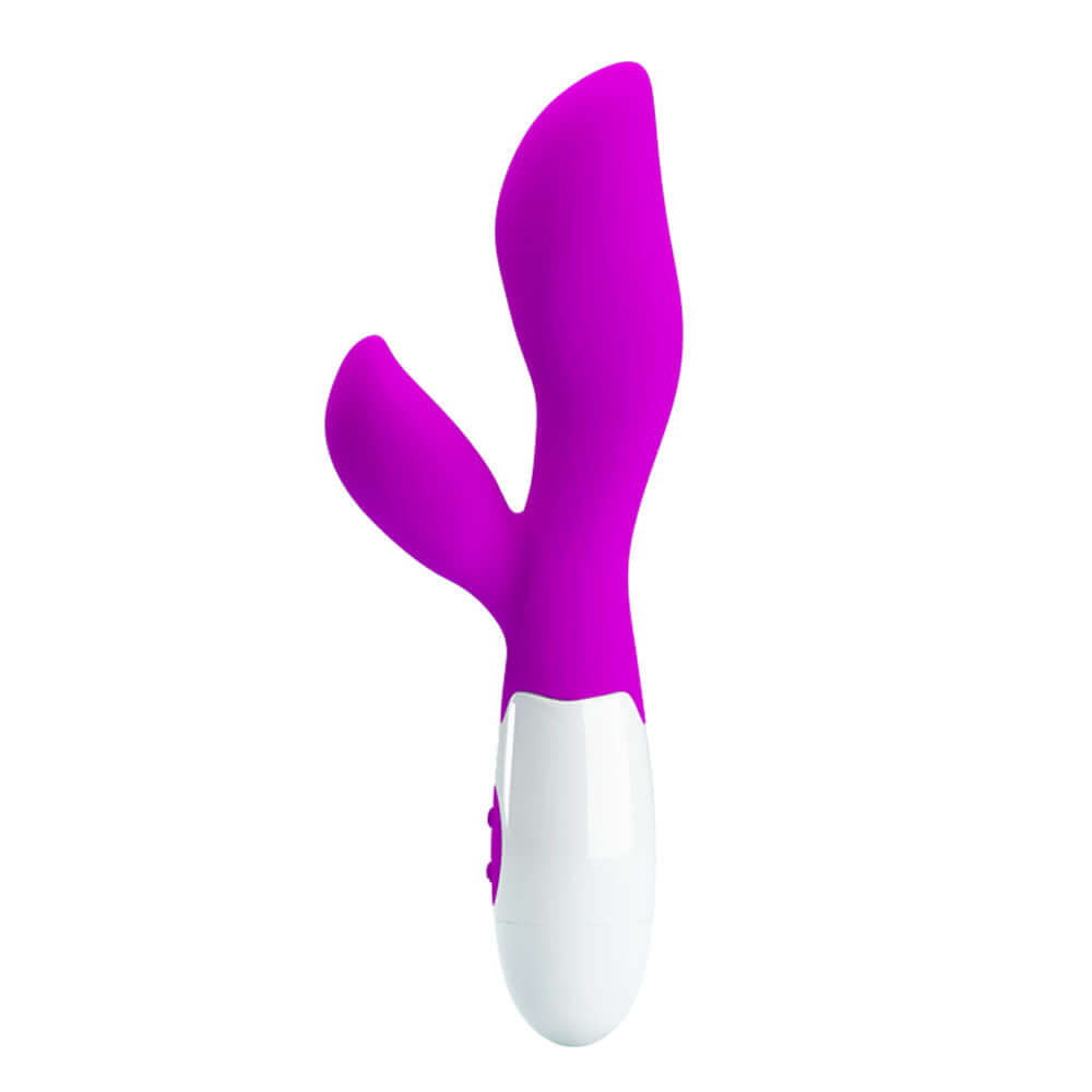 Pretty Love Newman G-Spot Vibrator in sleek purple silicone design with dual stimulating features.