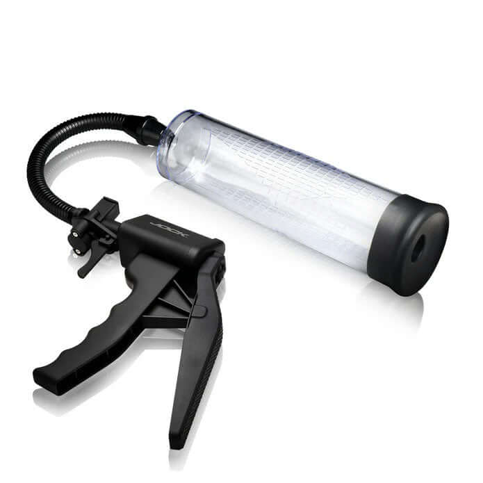 Amp Up Penis Pump With Trigger Handle - Clear-1