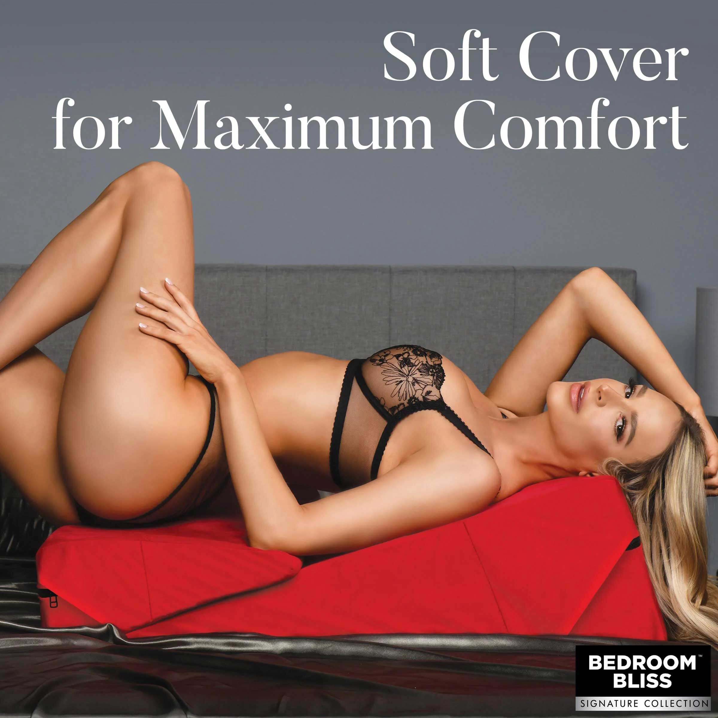 Love Cushion Set Foam Wedge Pillow Set - Red-3