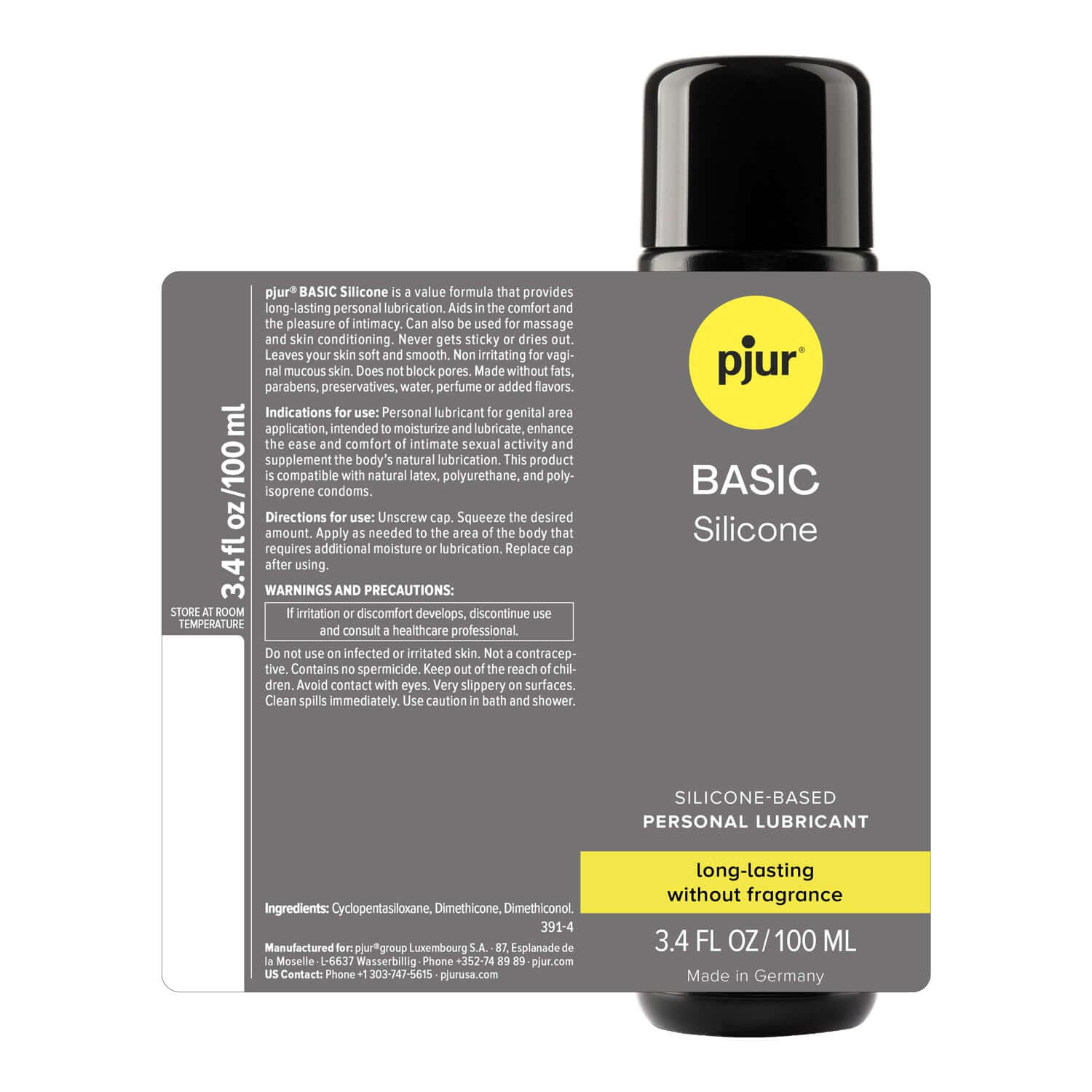 Pjur Basic Silicone - 3.4 Fl. Oz. 100ml-1