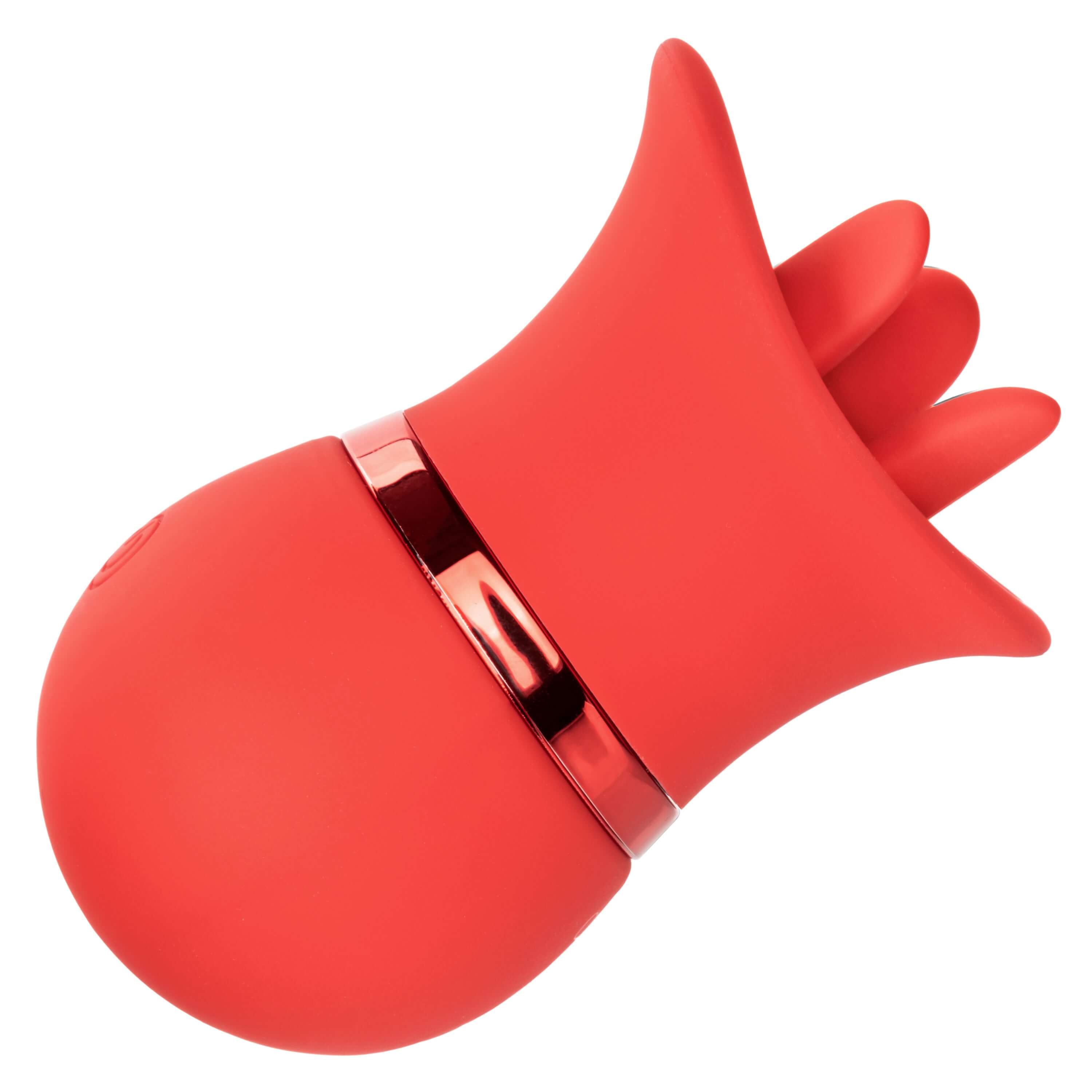French Kiss Suck & Play Interchangeable Set in vibrant red with versatile suction and vibration options.