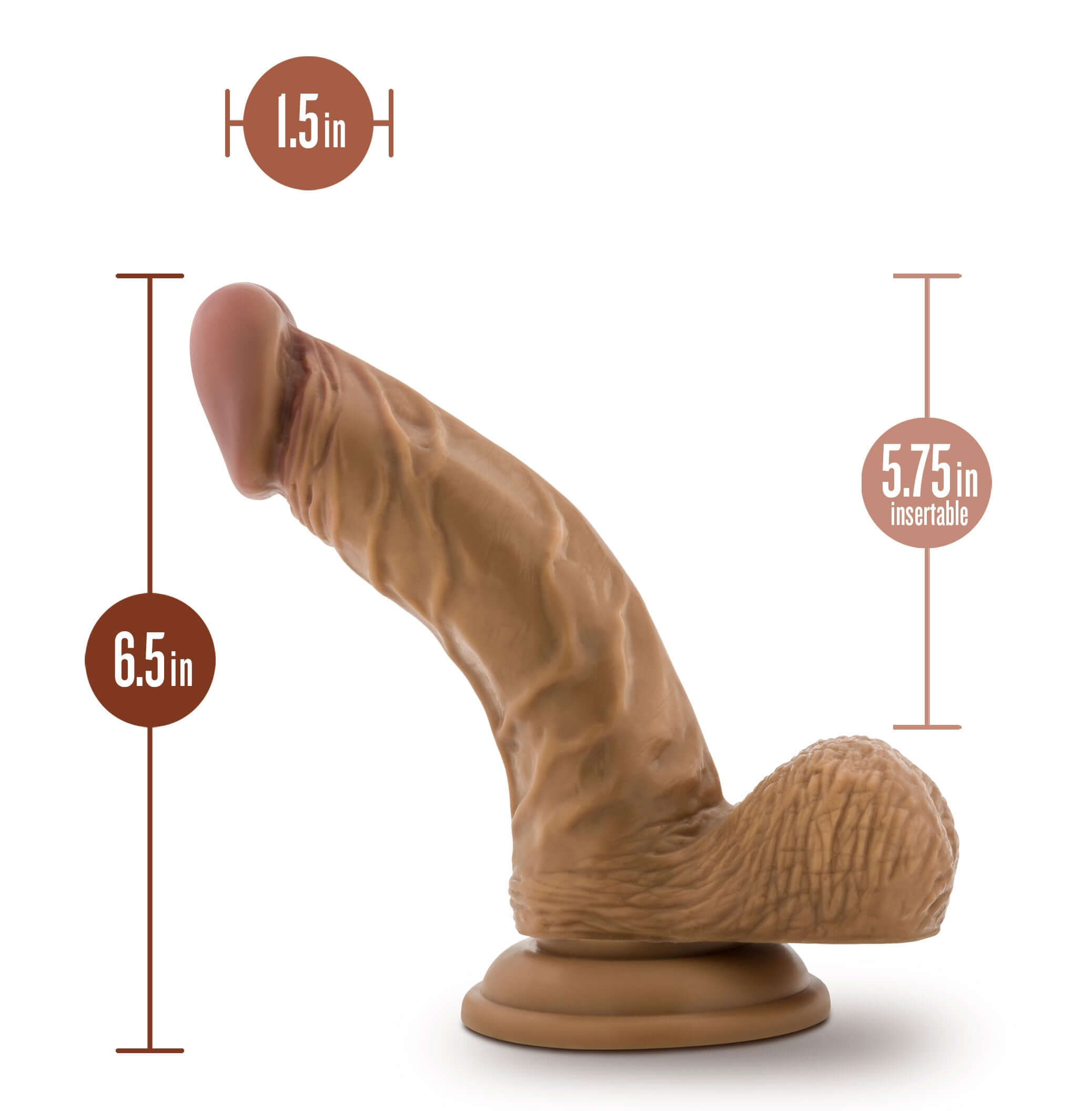 Dr. Skin - Dr. Stephen - 6.5 Inch Dildo With Balls - Tan-1