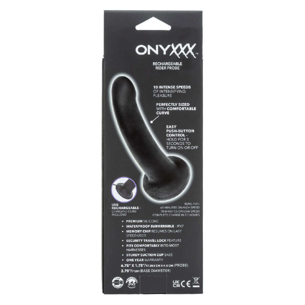 Onyxxx Rechargeable Rider Probe - Black-0