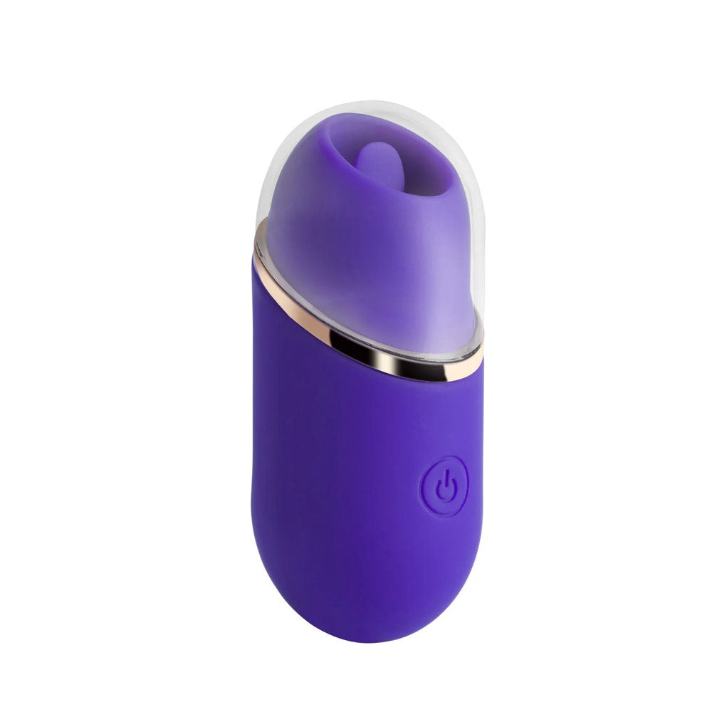Abby - Mini Clit Licking Vibrator Tongue Sex Toy  - Purple-3