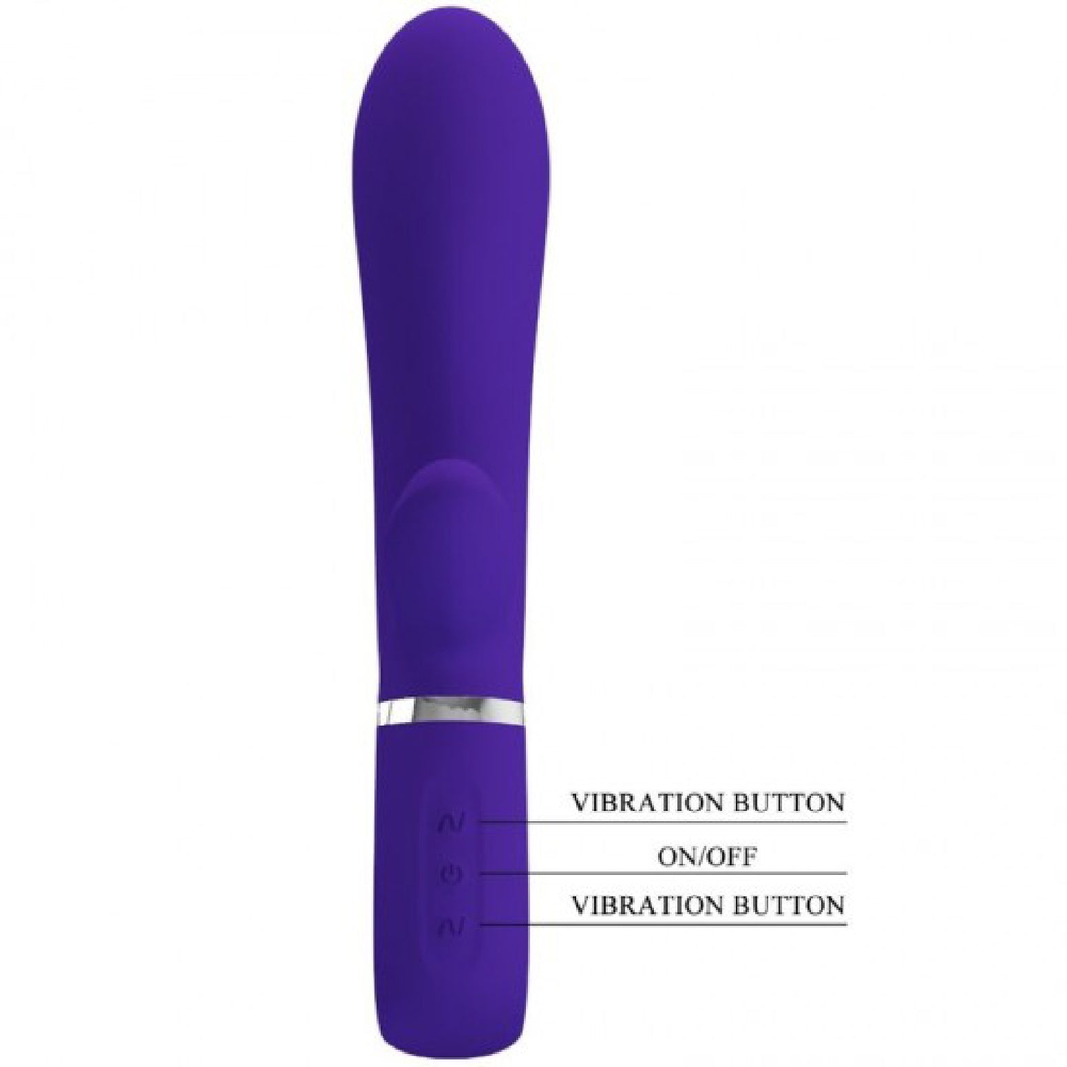 Thomas Super Soft Silicone Rabbit Vibrator -  Purple-1