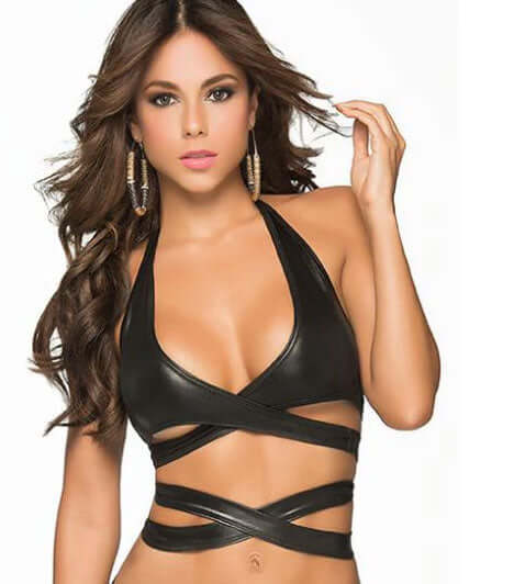 Wet Wrap Around Top - Small/medium - Wet Black-0