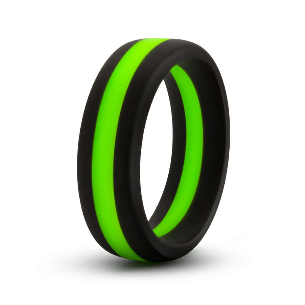Performance - Silicone Go Pro Cock Ring - Black/green/black-2