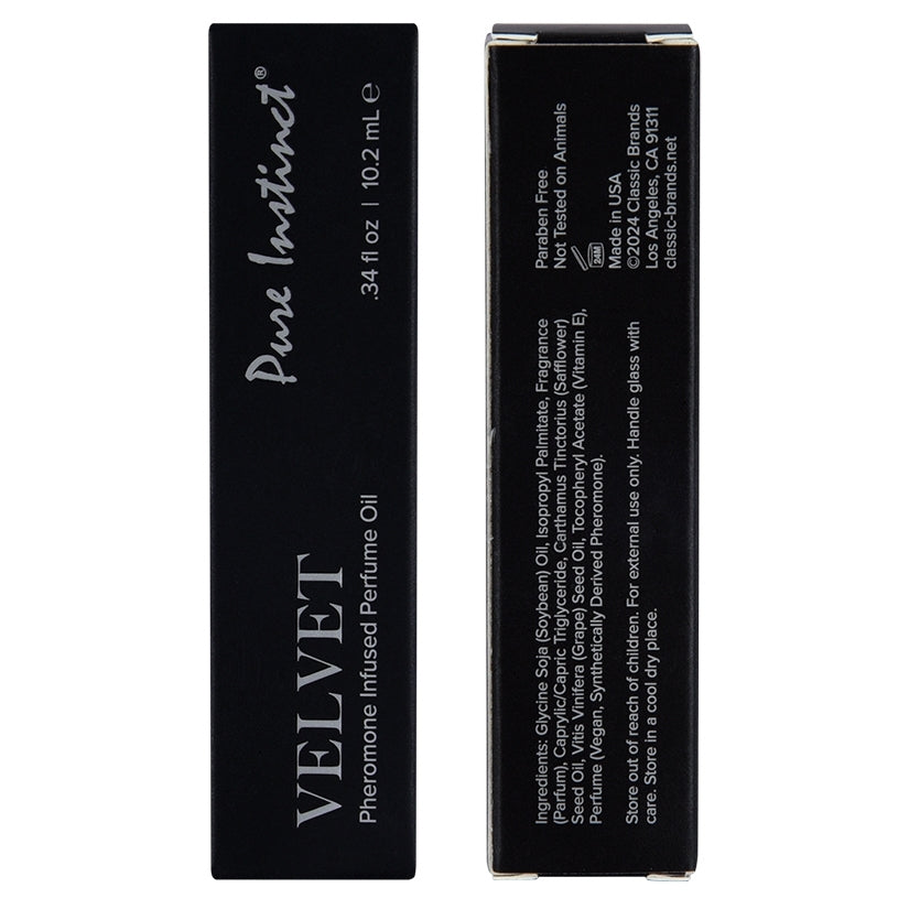 Pure Instinct Pheromone Fragrance Oil Velvet Roll on 10.2 ml 0.34 ml