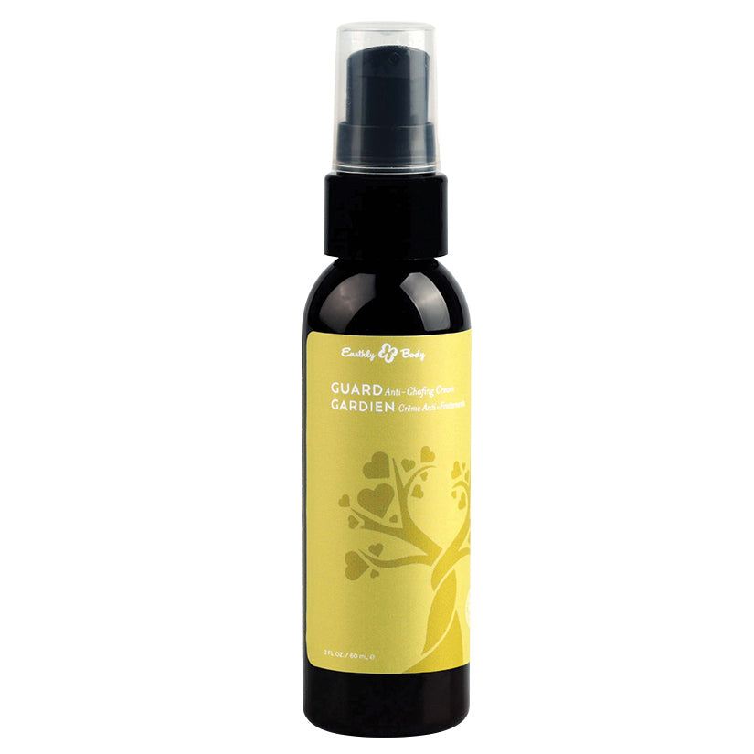 Earthly Body Guard Sweat Defense Anti-Chafing Cream 2 Oz in a sleek spray bottle.