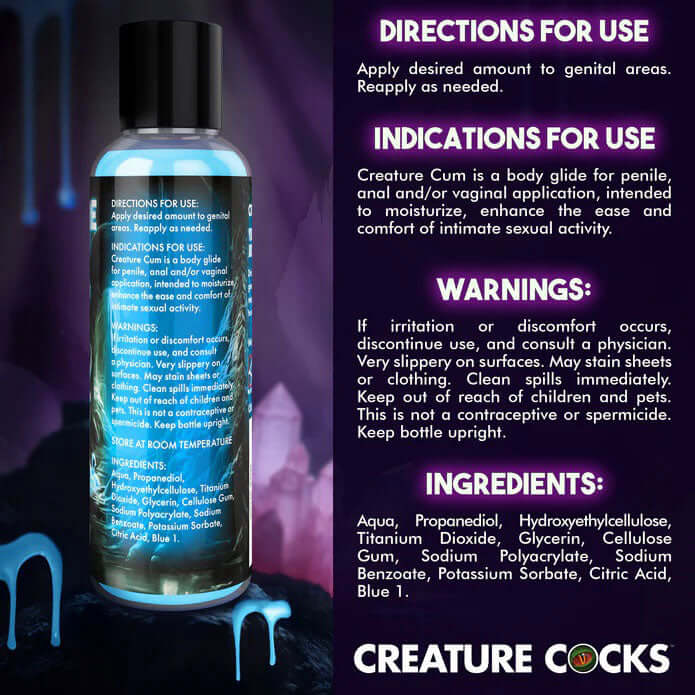 Creature Cum Blue Water-Based Lubricant 4oz-1