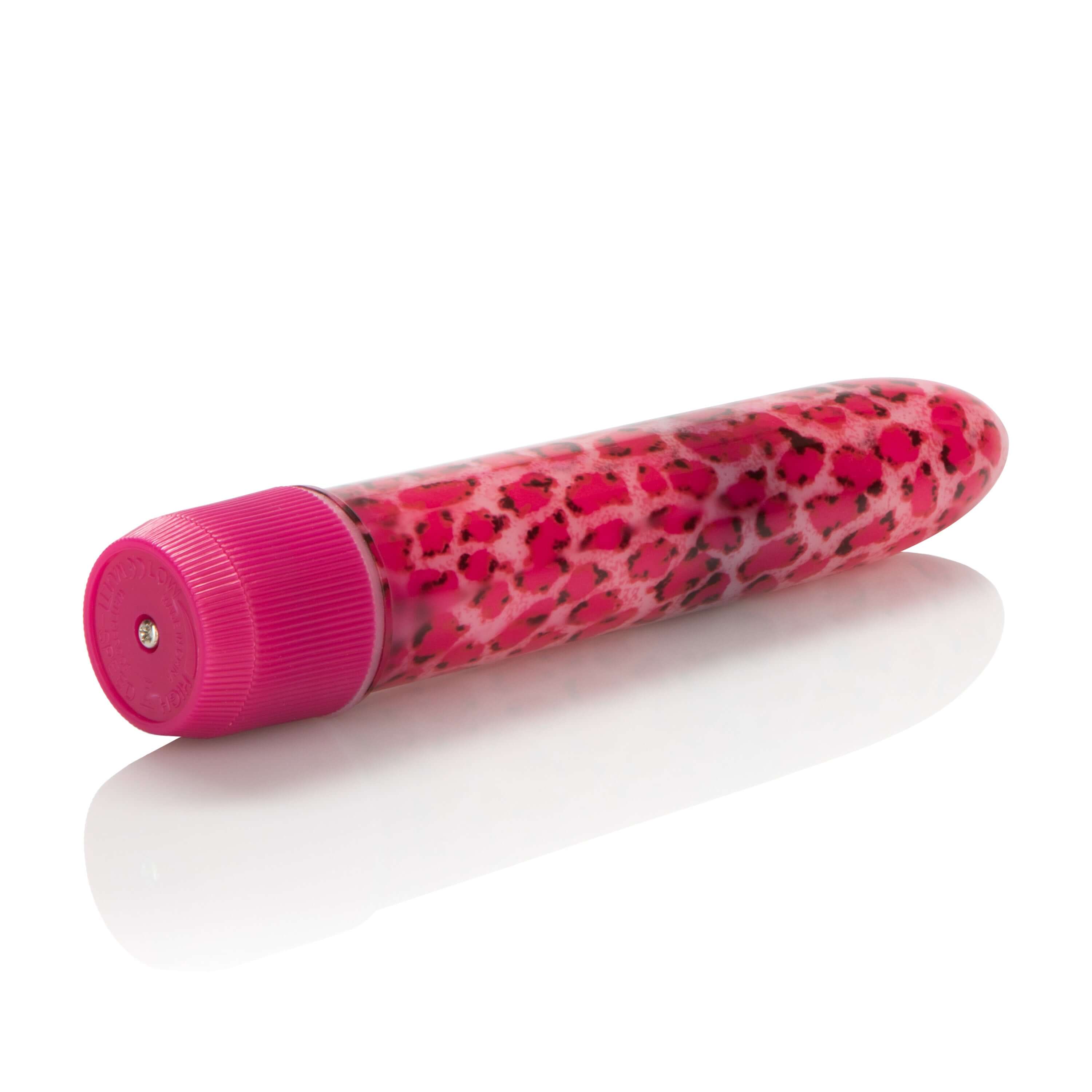 Pink Leopard Massager 4.25 inches, a compact personal massager with a stylish leopard print design.