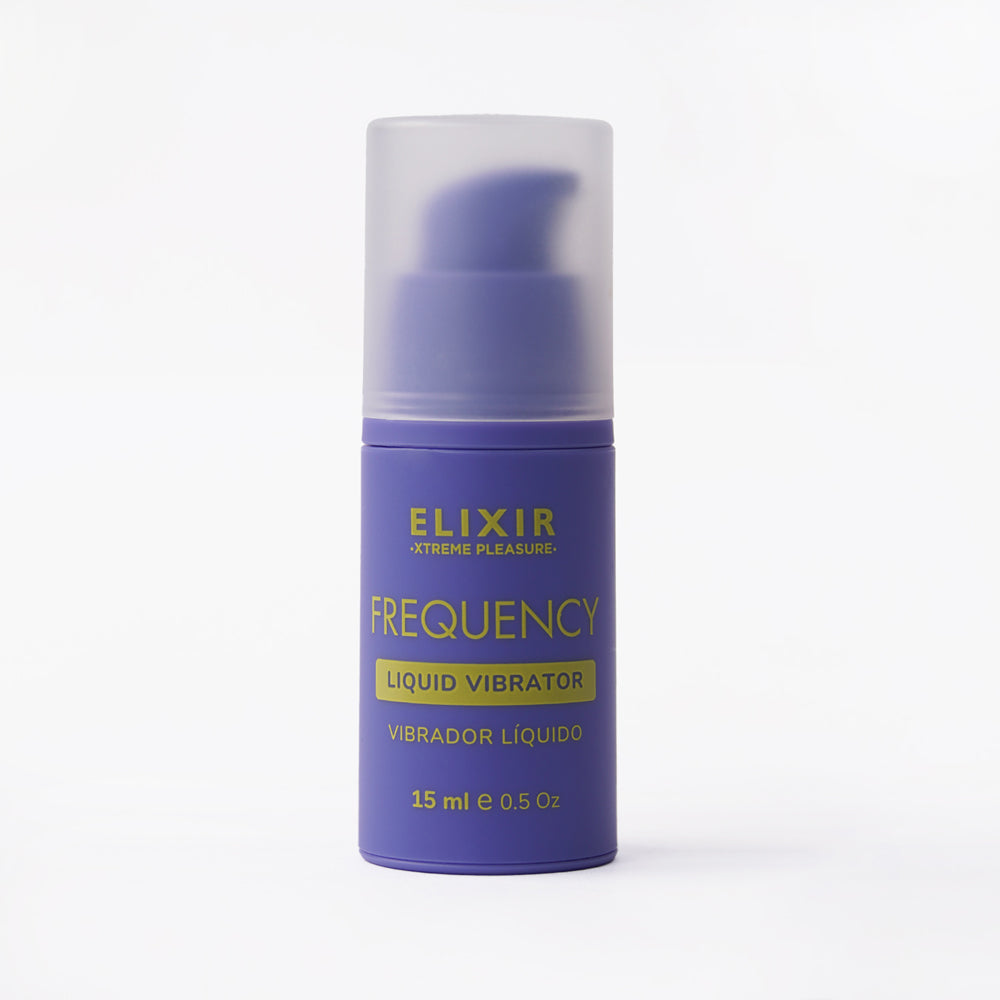Elixir Frequency Liquid Vibrator 15 ml bottle designed for intimate stimulation and enhanced pleasure.