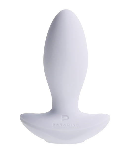 Illumination THE Plug Vibrator White displayed on a clean background showcasing its modern design and smooth finish.