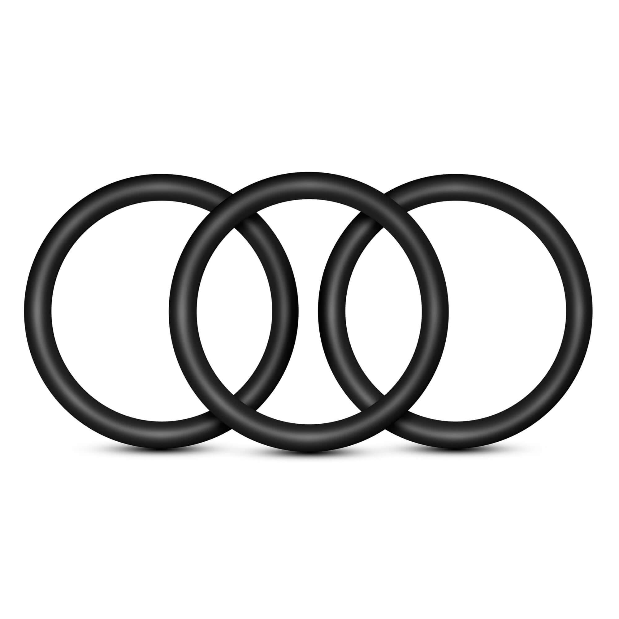 Performance - Vs3 Pure Premium Silicone Cockrings - Large - Black-1