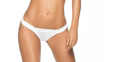 Low Back v Strap Shiny Thong - Small/medium - White-0