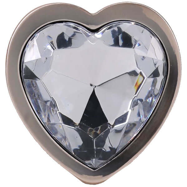 Booty Bling Metal Heart Plug - Small - Gold-3