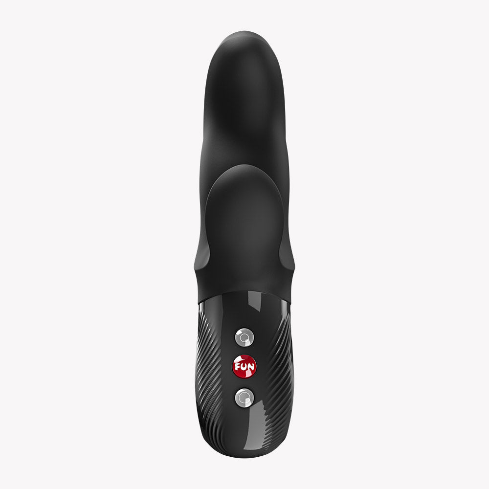 Fun Factory Miss Bi Rabbit Vibrator Black showcasing its ergonomic design and dual stimulation features.