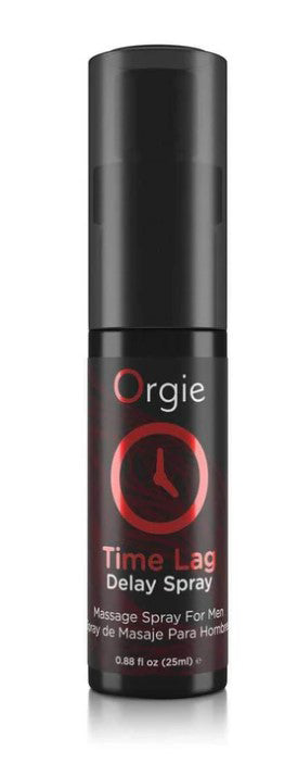 Orgie Time Lag Delay Spray for Him 10 ml bottle, performance-enhancing intimate delay spray for men.