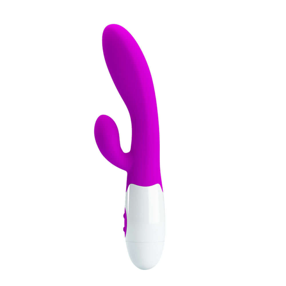 Pretty Love Alvis Vibrator 30 Function Purple sleek rabbit-style vibrator for dual stimulation.