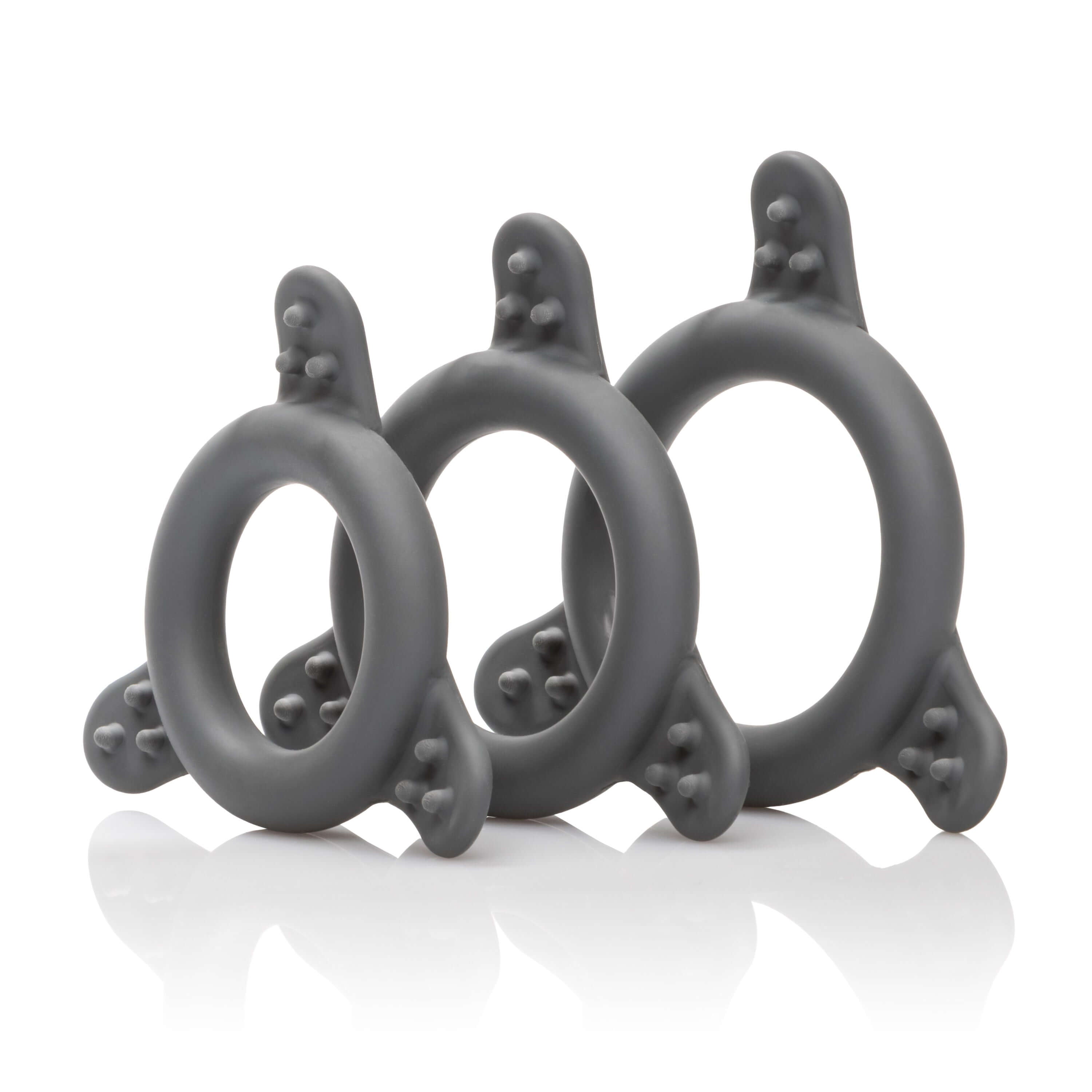 Pro Series Silicone Ring Set displaying three gray silicone rings designed for comfort and performance.