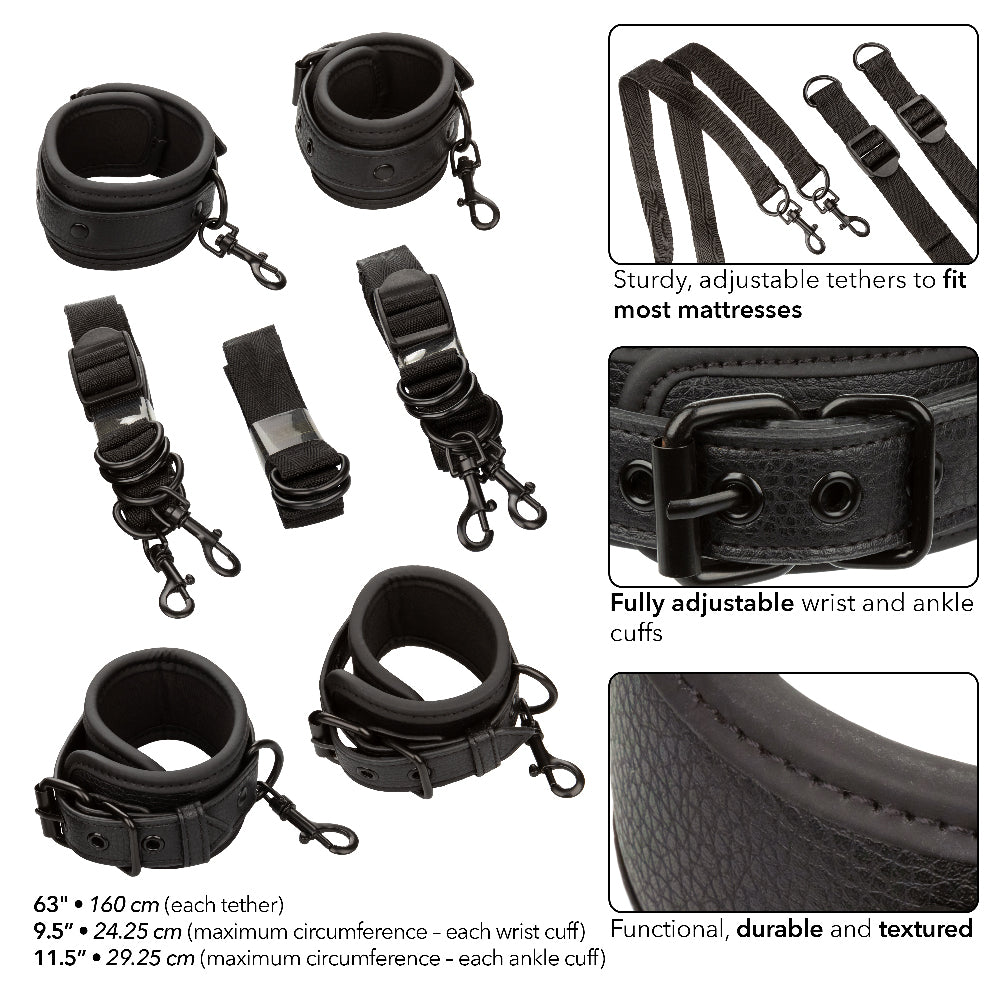 Nocturnal Collection Bed Restraints - Black-3
