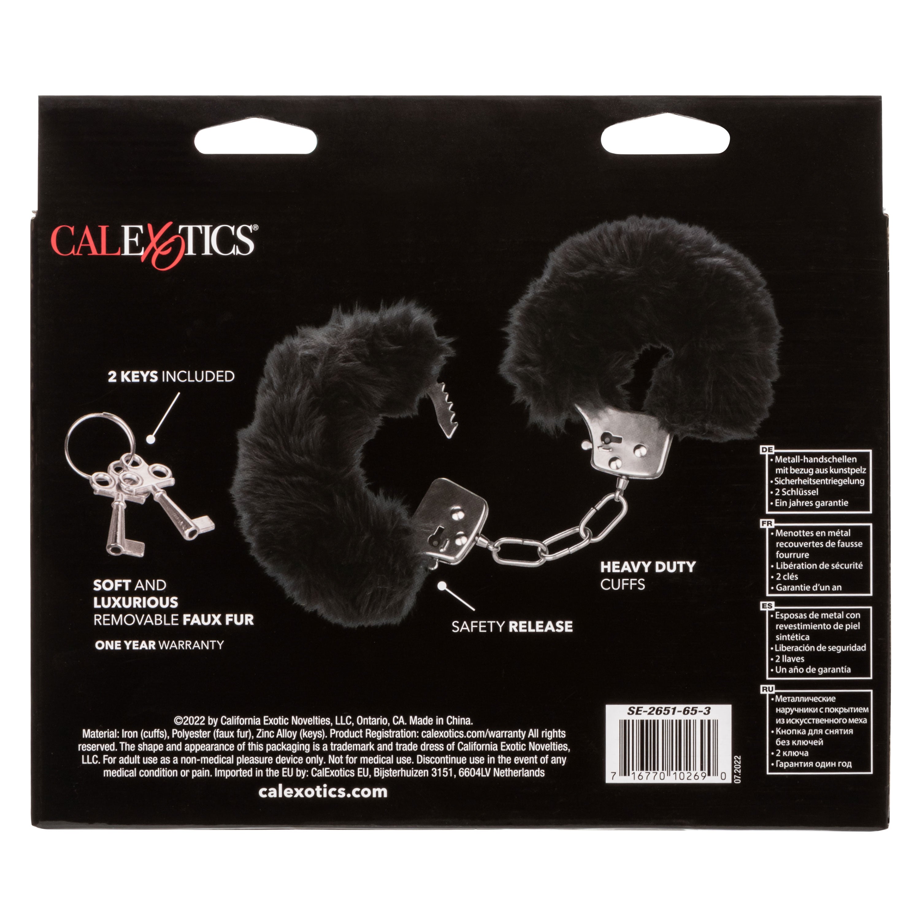 Ultra Fluffy Furry Cuffs - Black-2