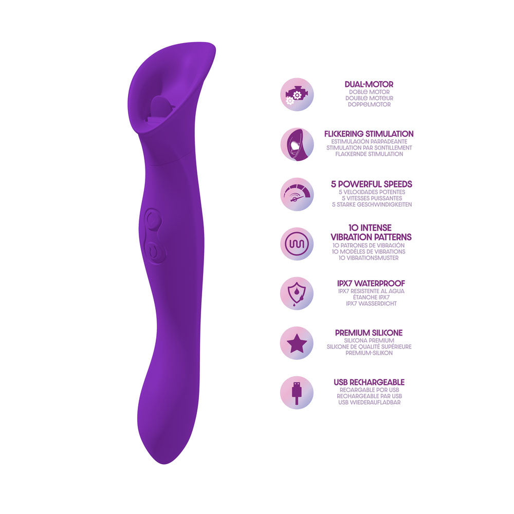Petallux Clitoral Stimulator - Purple-2