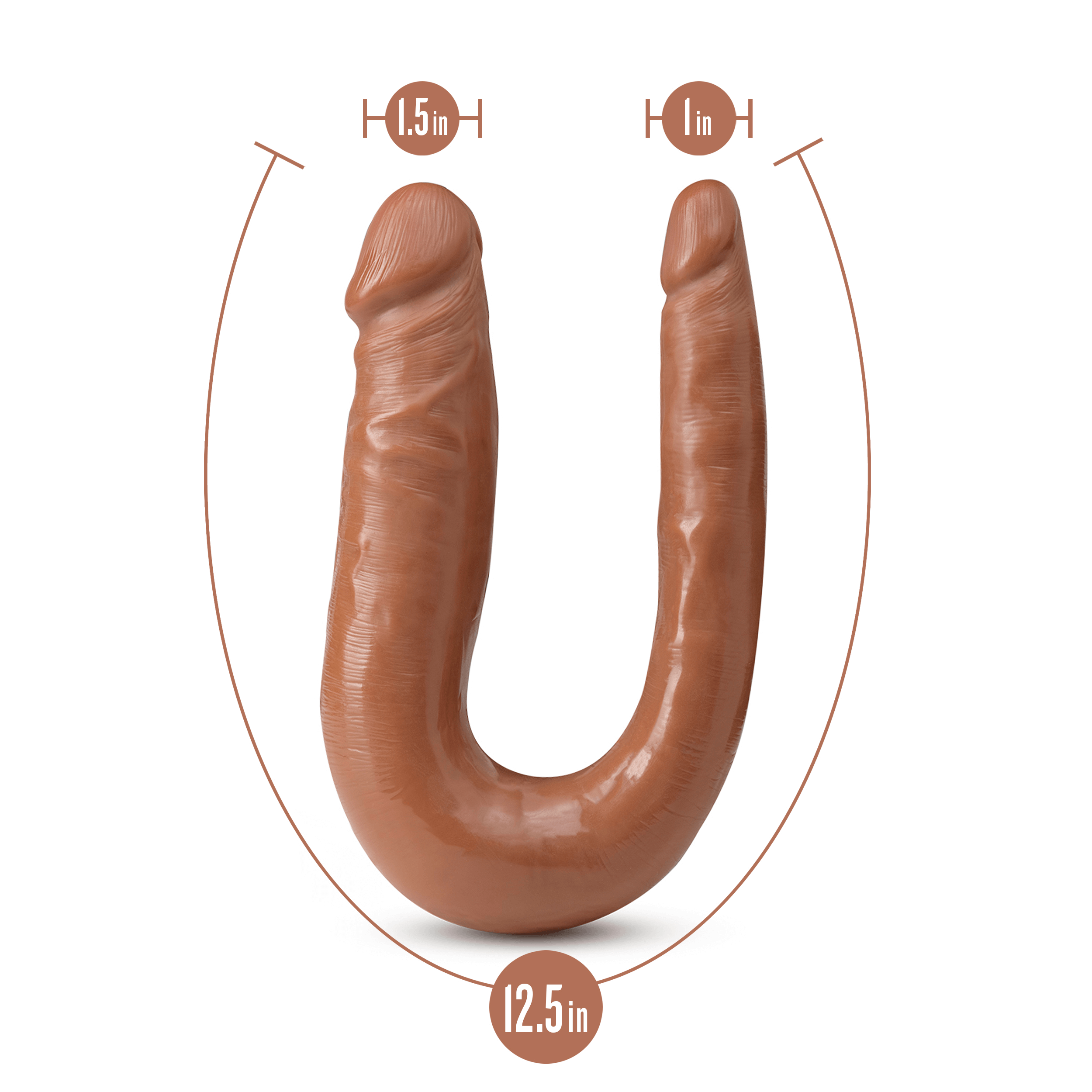 Dr. Skin Mini Double Dong - Mocha-4