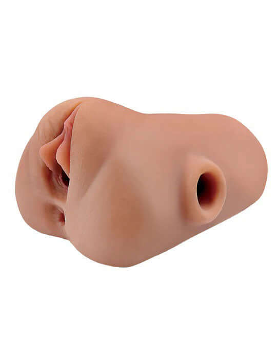 Pdx Plus Double Pounder Vibrating Squeeze Stroker - Brown-1