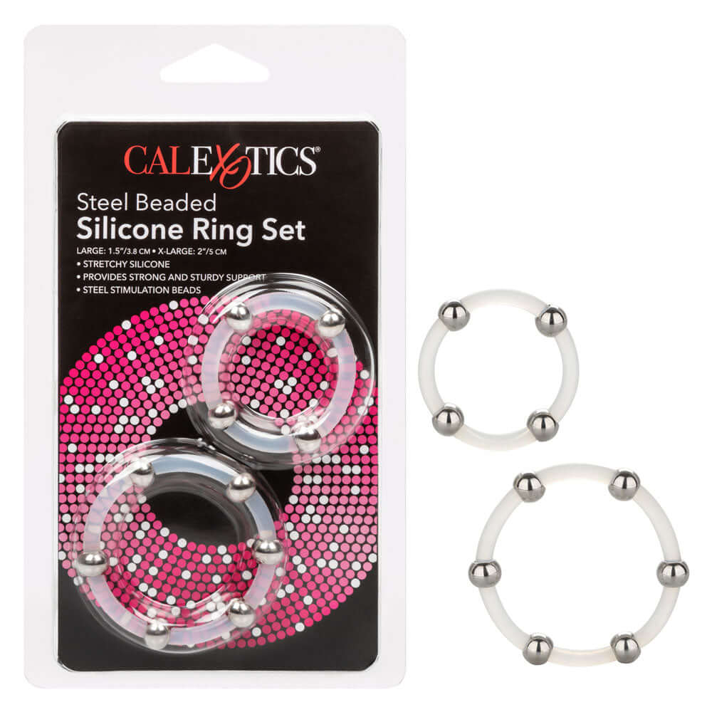 Steel Beaded Silicone Ring Set-1