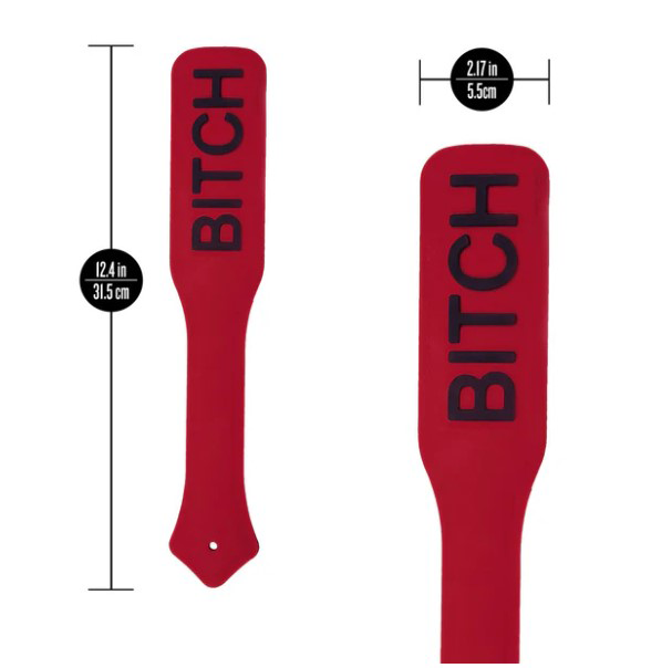 Temptasia Ardor Silicone Paddle Red featuring dual-texture design and ergonomic handle for enhanced control.