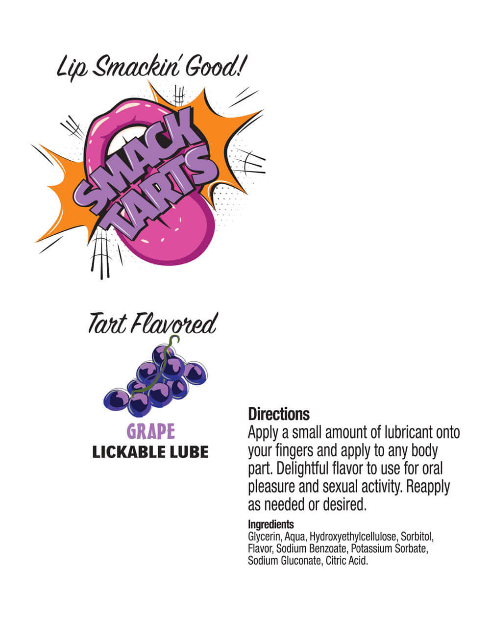 Smack Tarts 2oz Lickable Flavored Lubricant - Grape-1