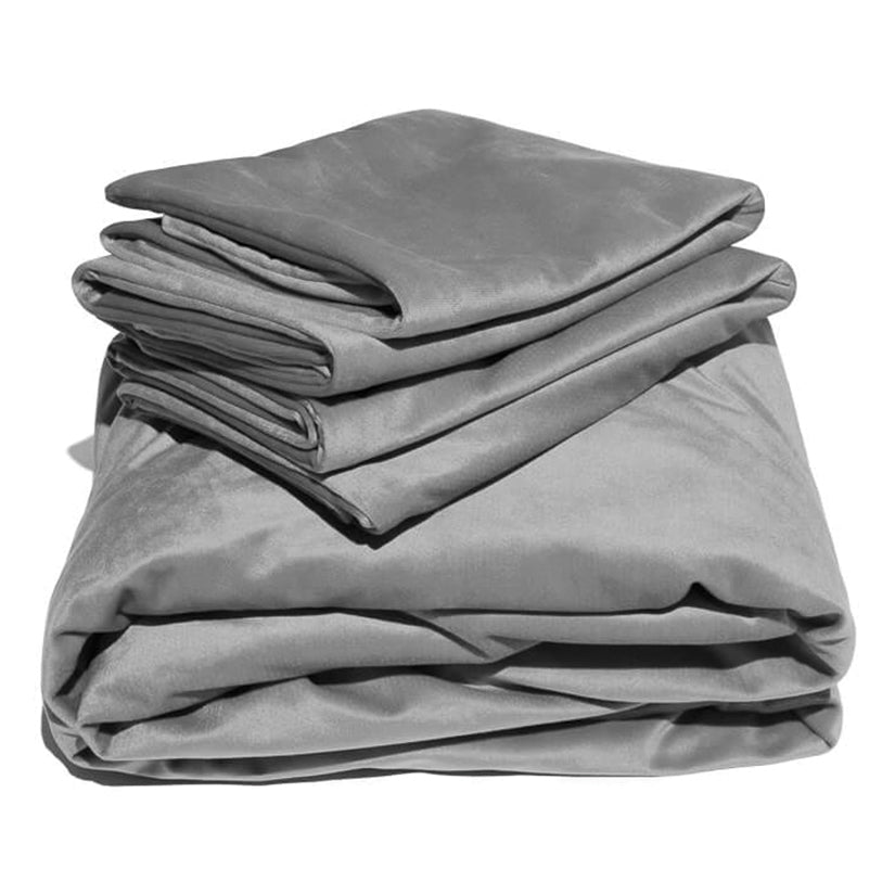 Liberator Fascinator Liquid Velvet Queen Sheets Grey
