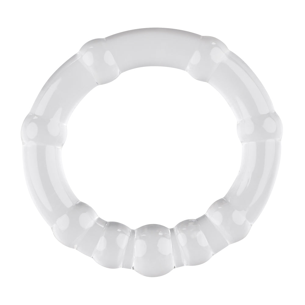 Selopa Erection Rings 3 Pack Clear stretchy support ring designed for customizable comfort and firmness.