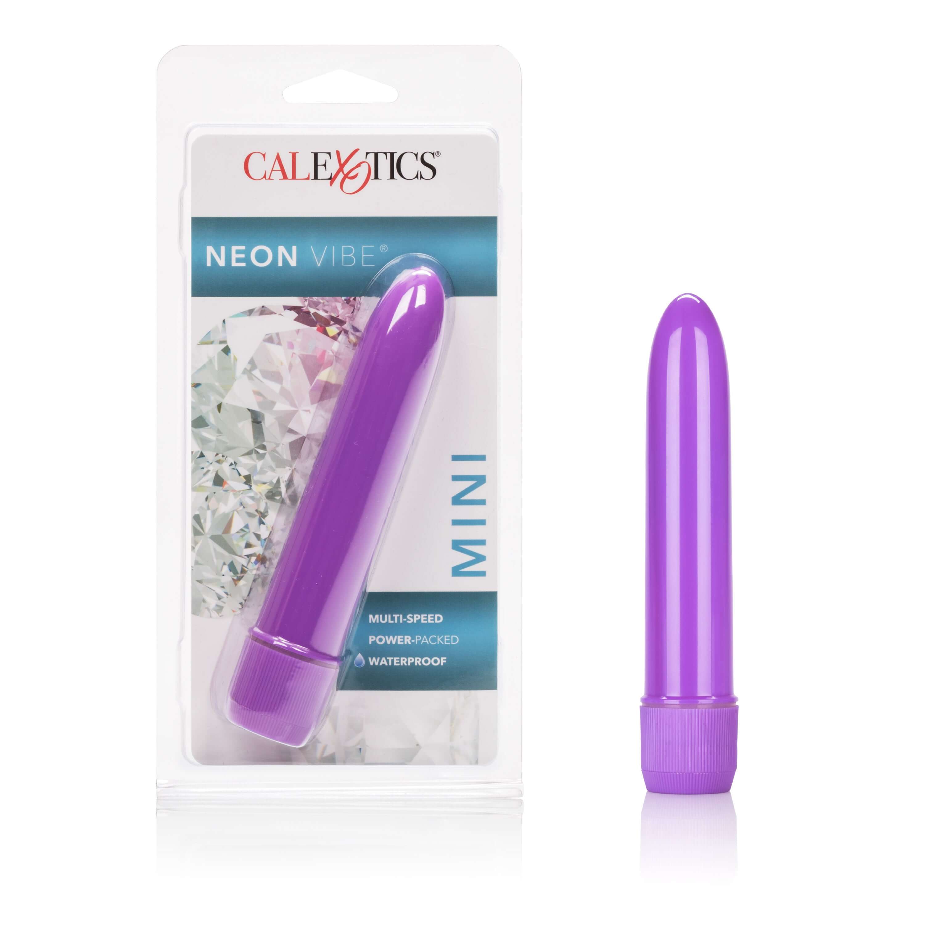 Mini Neon Multi-Speed Vibe 4.5 Inches - Purple-0