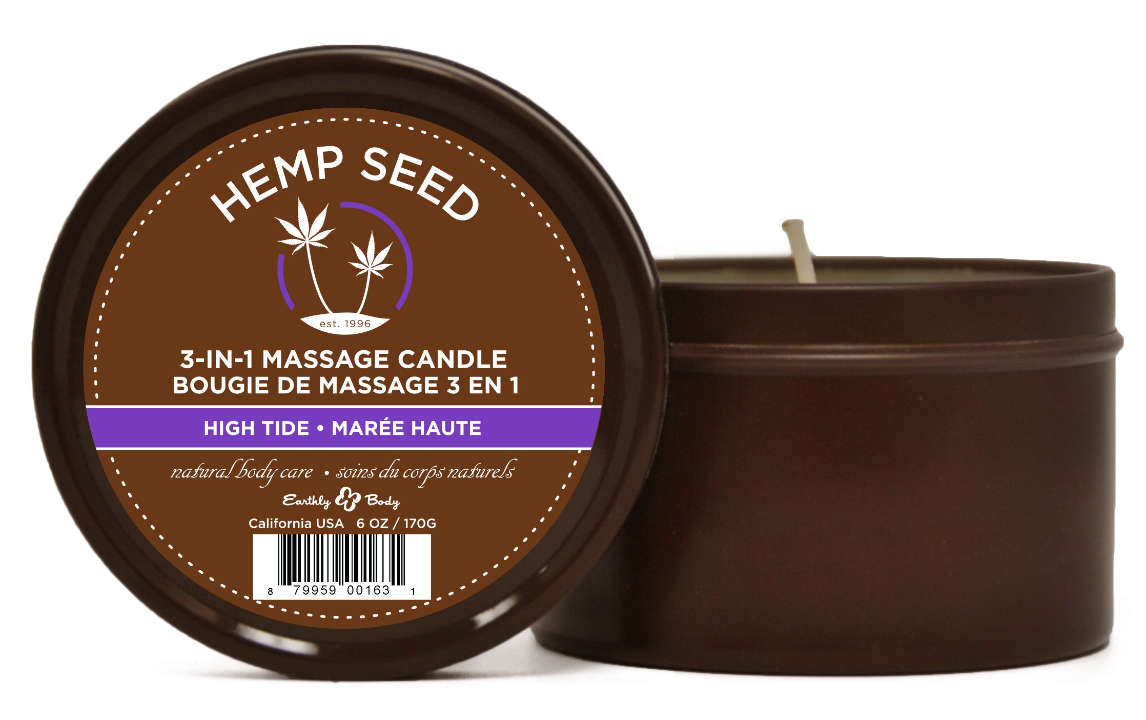 Hemp Seed 3-in-1 Massage Candle - High Tide - 6 Oz.-0