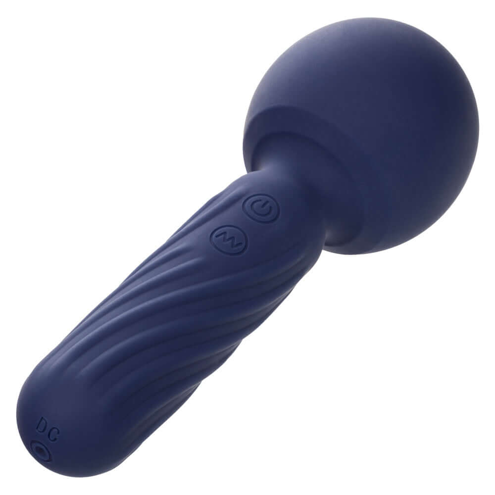 Charisma Seduction Compact Wand Massager - Blue, body-safe silicone and 100% waterproof design for ultimate pleasure