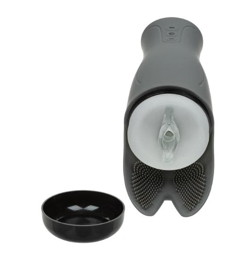 Milk Master Ultimate Automatic Milker Black with removable cap and textured interior for customizable stimulation