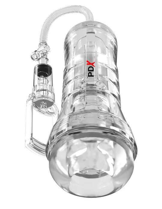 Pdx Elite Viewtube Vac XXL Pump See-Thru Ez-Grip Pump Stroker - Clear-1