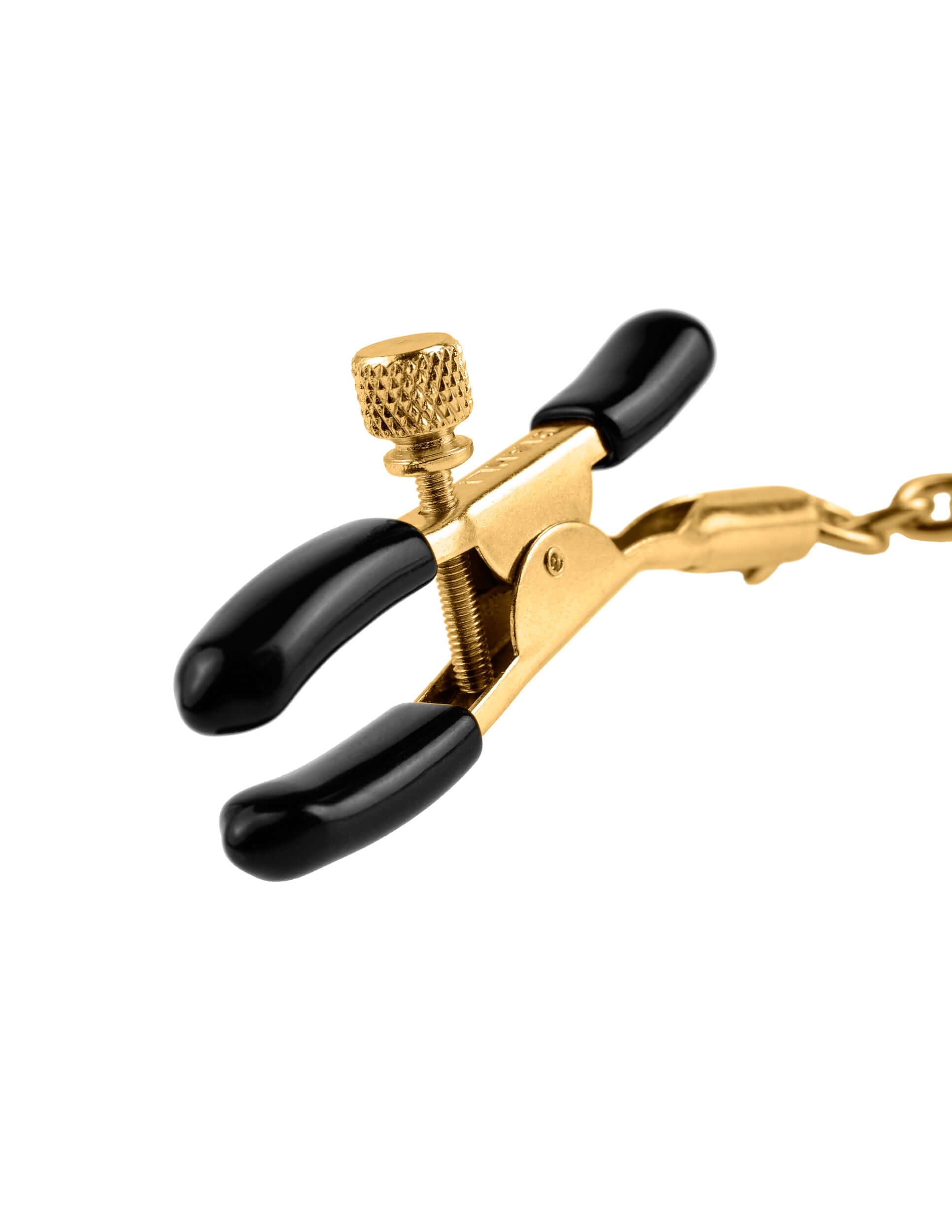 Fetish Fantasy Gold Chain Nipple Clamps - Gold-3