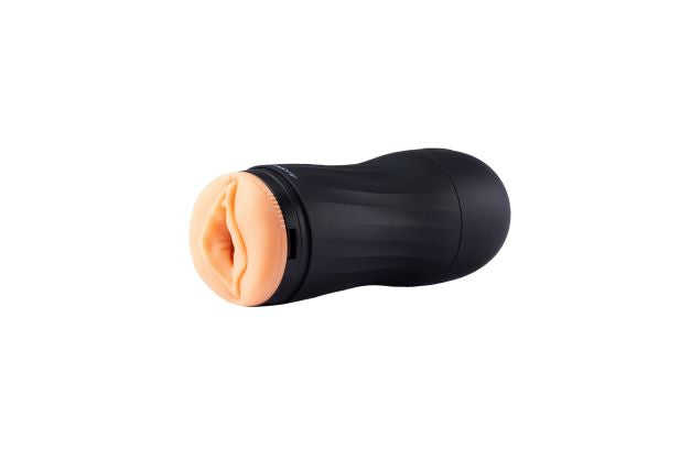 Maxtasy Stroke Master Automatic Male Stroker Nude shown from the side, featuring a realistic sleeve design.