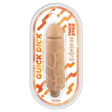 Thick Stick Quick Dick - Vibrating Flex Dildo - 5 Inch-0