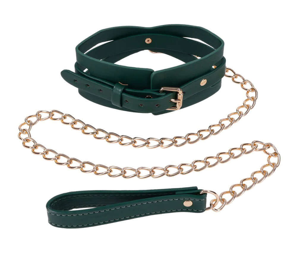 Indica Cutout Collar and Leash - Green-2