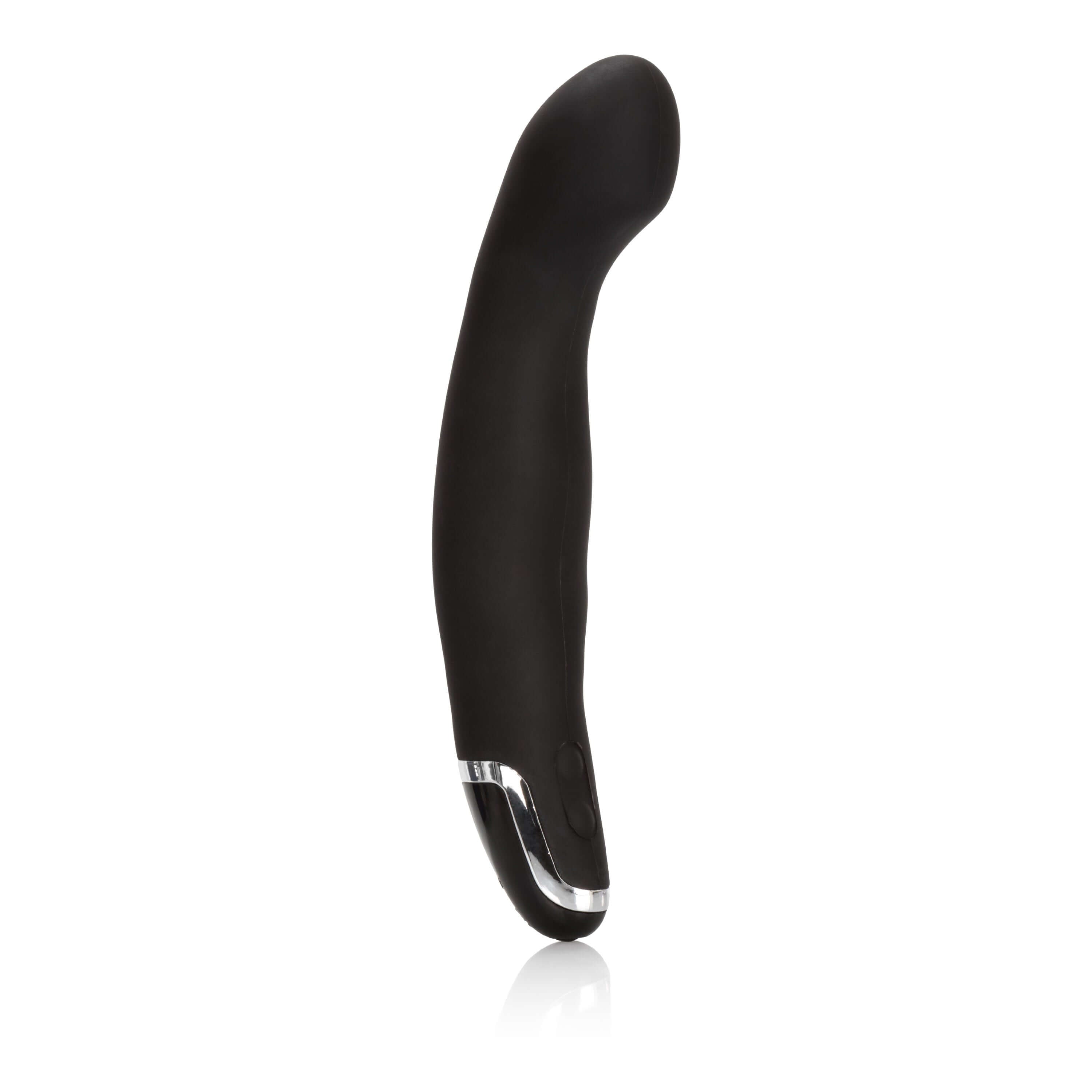 Dr Joel Silicone Smooth Prostate Massager in sleek black silicone design, ergonomically shaped for targeted stimulation.