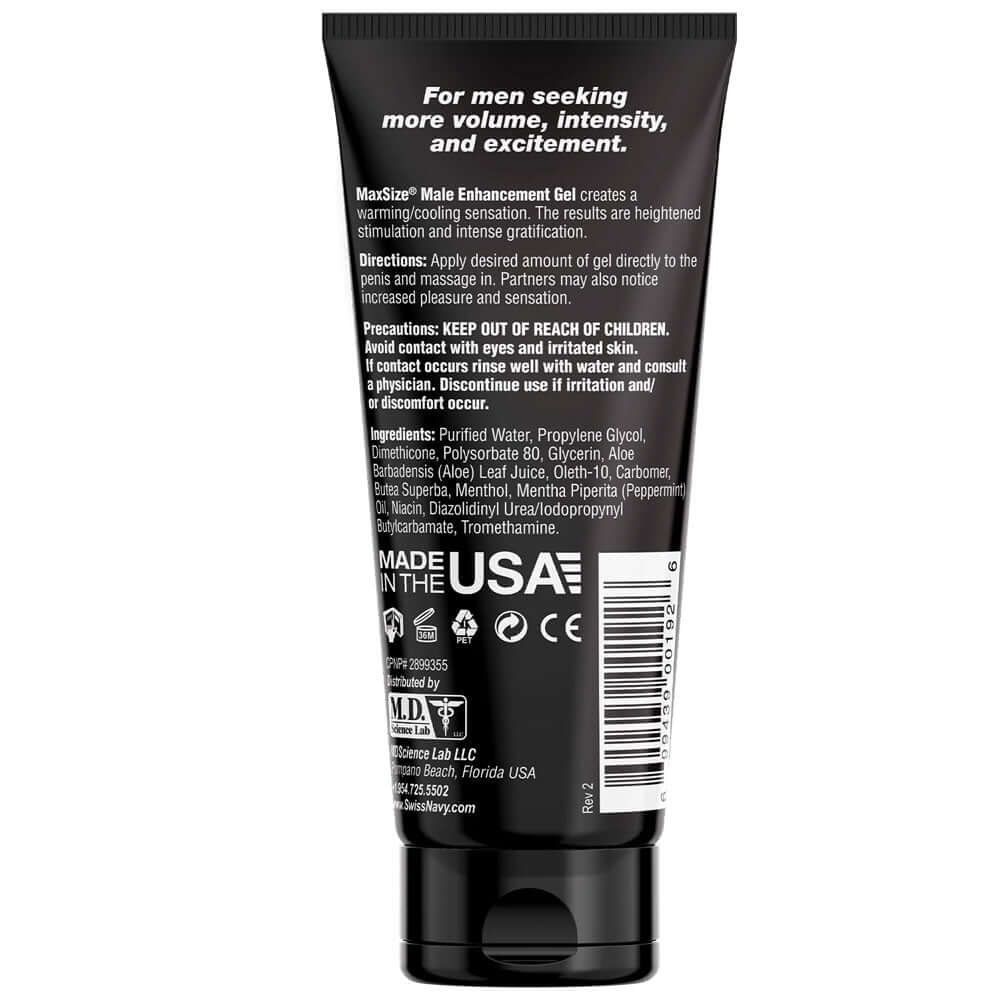 Swiss Navy Max Size Male Enhancement Gel 5 Fl Oz-2
