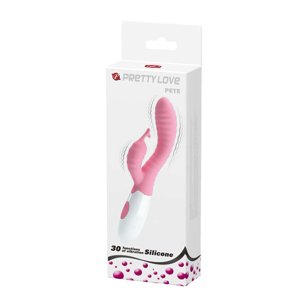 Pretty Love Hyman G-Spot Vibrator Pink packaging featuring a sleek design and silicone material.