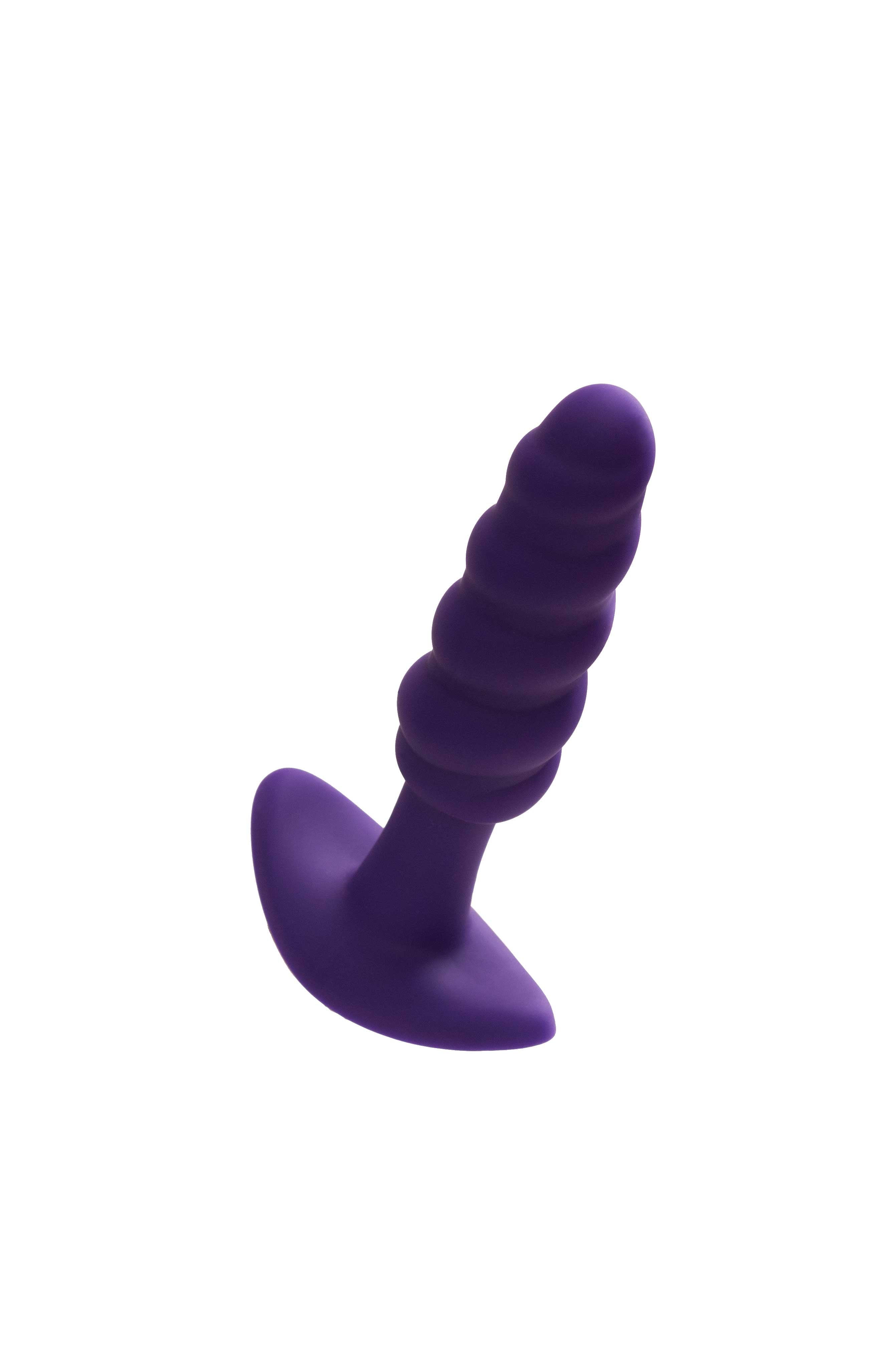Vedo Twist Rechargeable Anal Vibe Deep Purple shown in a sleek design with unique swirling texture.
