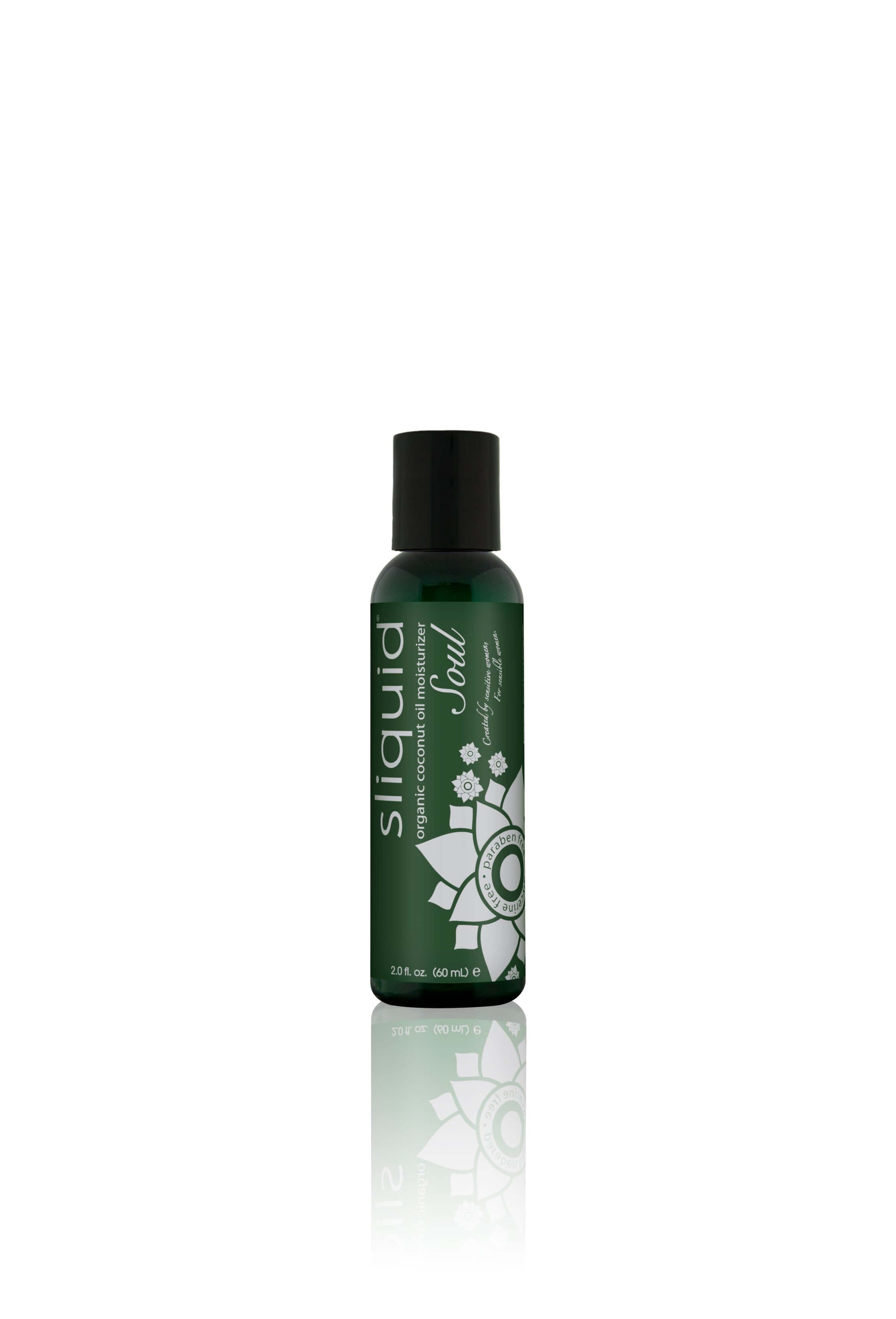 Sliquid Soul Coconut Oil Lube 2 Oz bottle showcasing its luxurious formula and design.