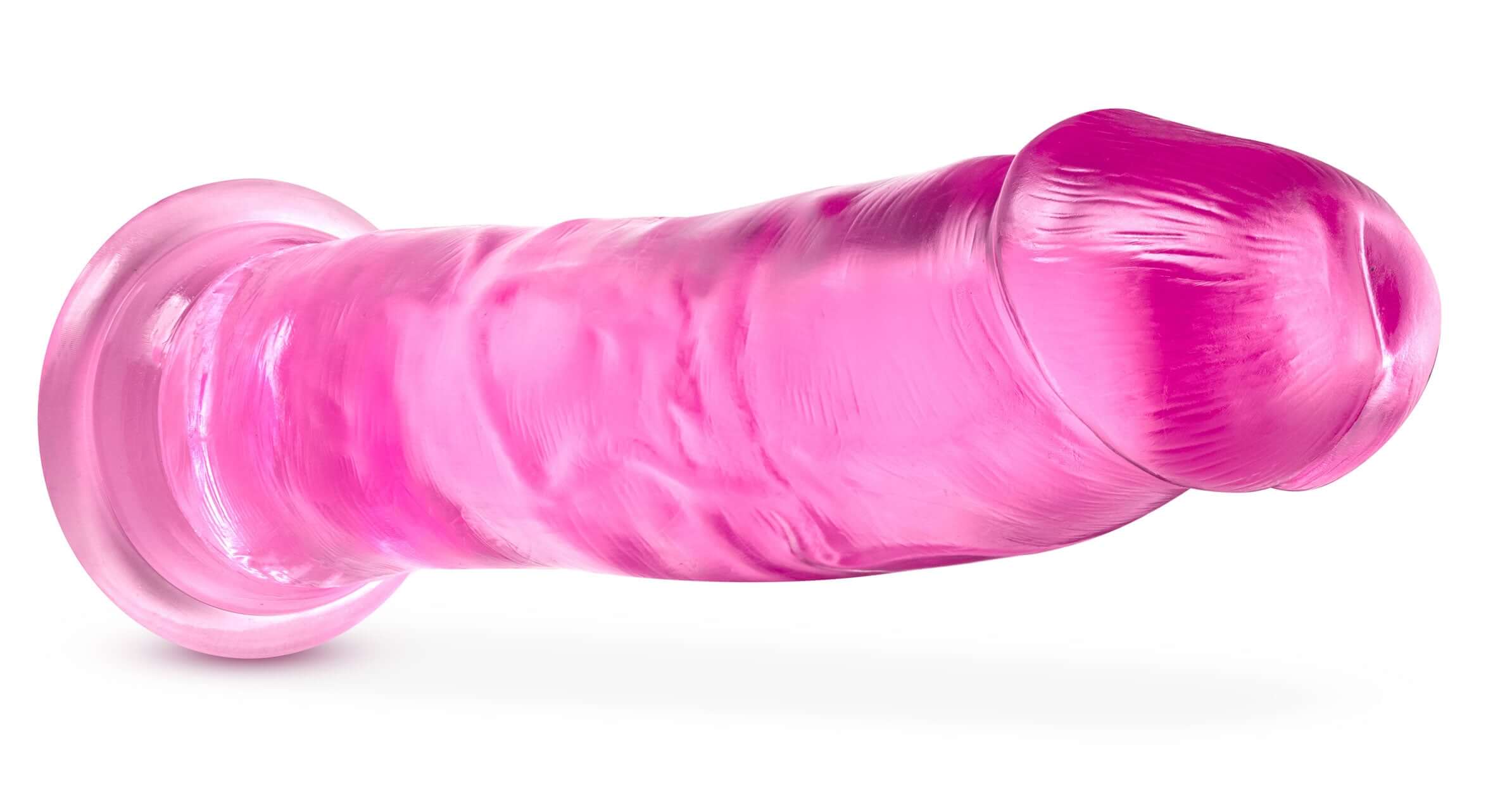 B Yours Plus Thrill n Drill Dildo Pink showcasing its soft, realistic design and vibrant pink color for enhanced pleasure.